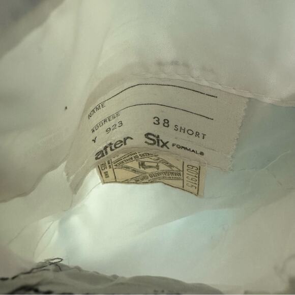 Vintage 60s Men's Blue Gingham Checkered Blazer with Bow Tie Size 38 Short - Picture 8 of 10